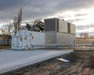 Photo shows transformers at the Omakau substation