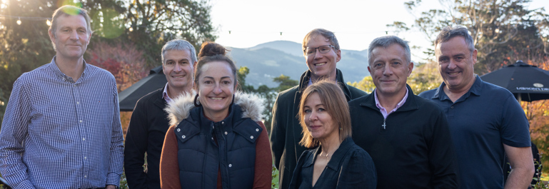 Aurora Energy leadership team at Glenfalloch Gardens