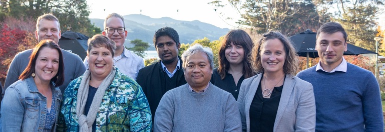 AUrora Energy team members at Glenfalloch gardens