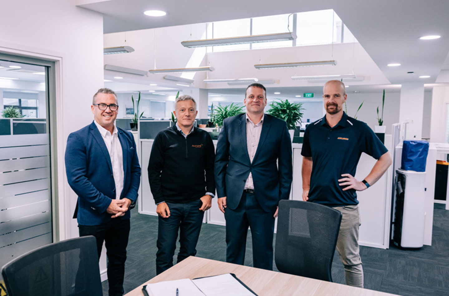 (From left) Troy Fazakerley, Country Manager, Asplundh (NZ); Richard Fletcher, Chief Executive, Aurora Energy; Richard Starkey, General Manager Service Delivery, Aurora Energy; Andrew Milligan, Contract Manager, Asplundh (NZ) (From left) Troy Fazakerley, Country Manager, Asplundh (NZ); Richard Fletcher, Chief Executive, Aurora Energy; Richard Starkey, General Manager Service Delivery, Aurora Energy; Andrew Milligan, Contract Manager, Asplundh (NZ)